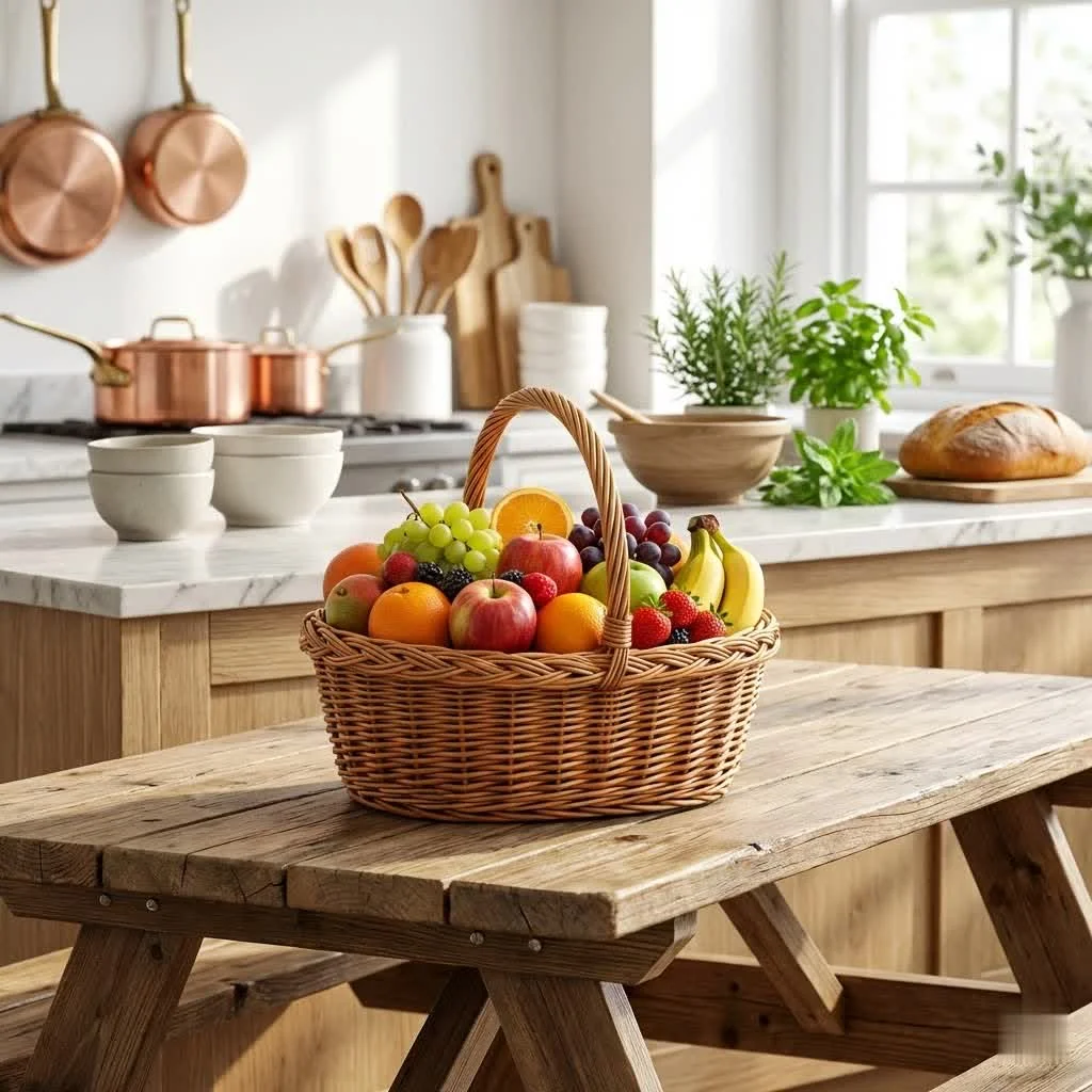 improve your Kitchen Style with a Metal Hanging Fruit Basket