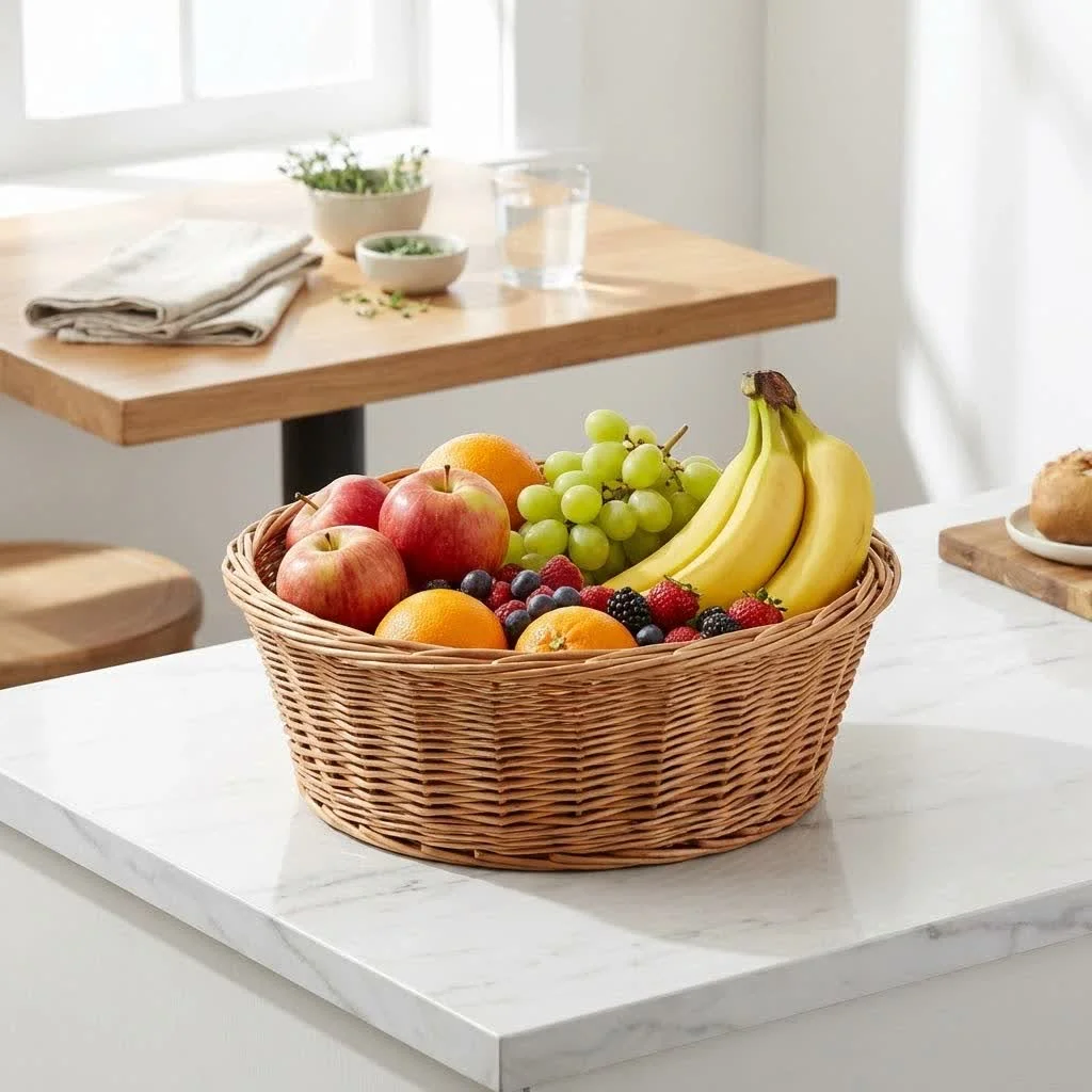 Chocolate fruit basket with various dipped fruits